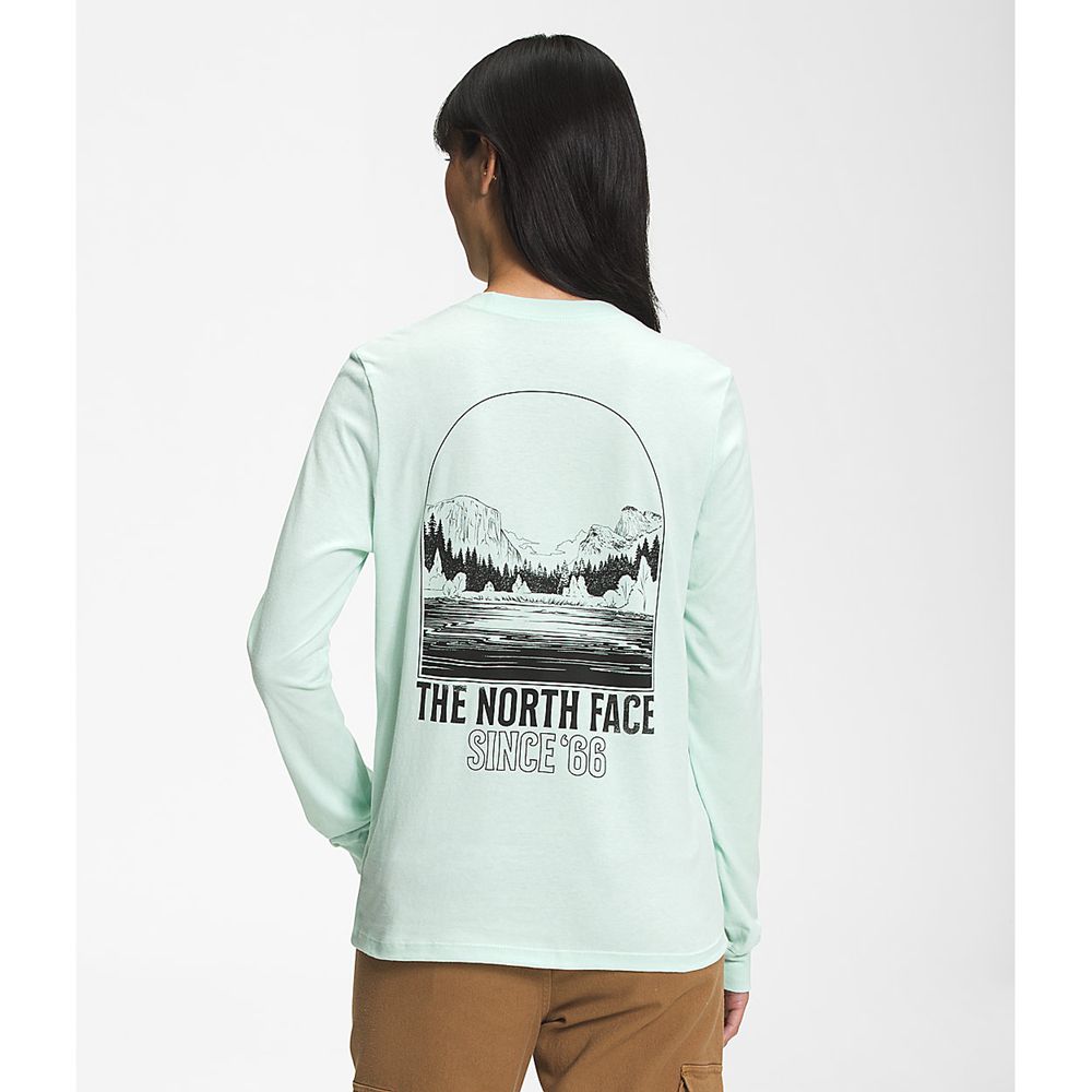 The North Face Long Sleeve Womens Australia - The North Face Long Sleeve Mountain Peace Turquoise Mo